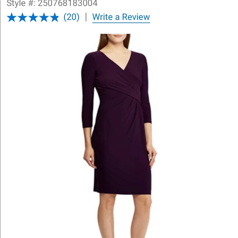 NWT 3/4 purple jersey Ralph Lauren purple dress